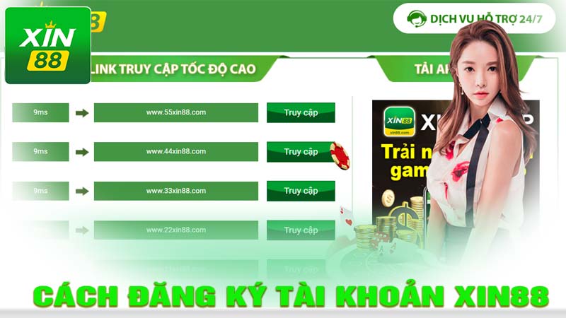 Cách đăng ký tài khoản Xin88